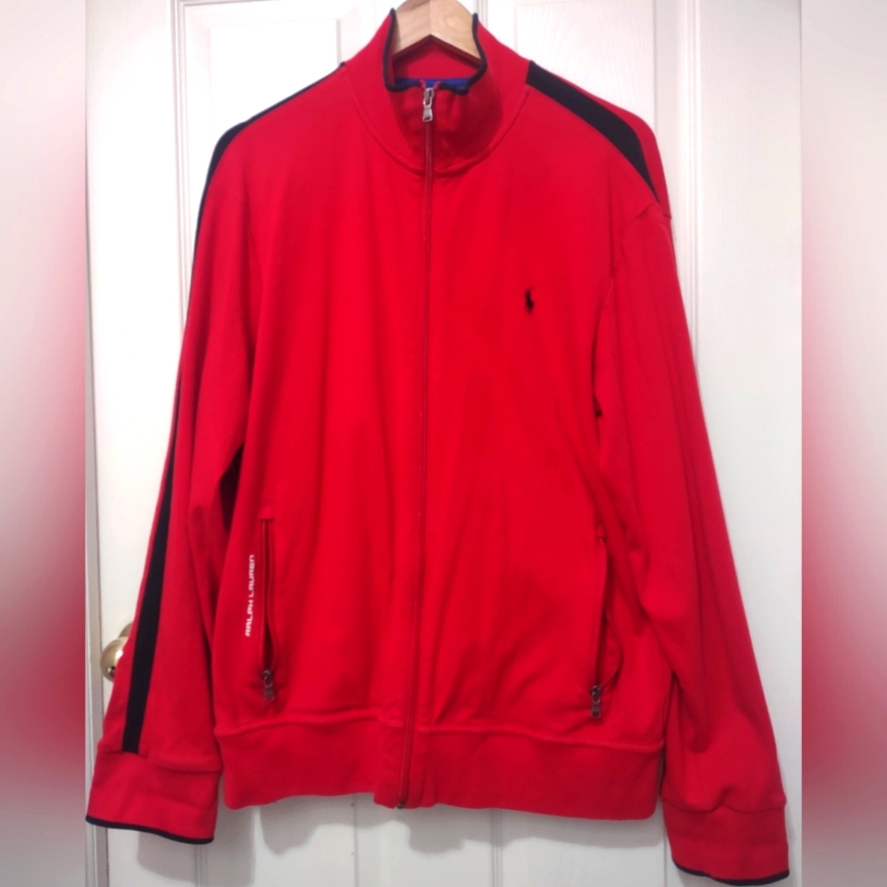 Polo by Ralph Lauren Red Varsity or Bomber Sweater/Jacket